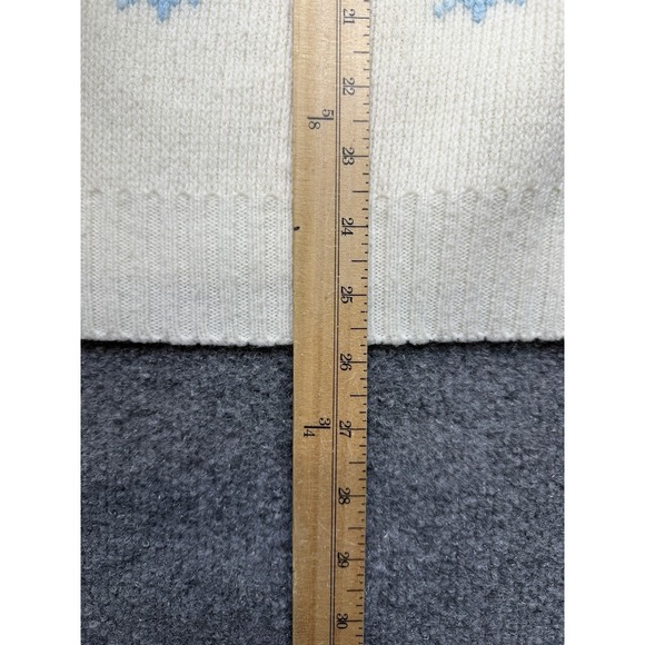 Vtg Rare Discovery California Hand Knit Acrylic Skiing Trees Size Large - Picture 4 of 6